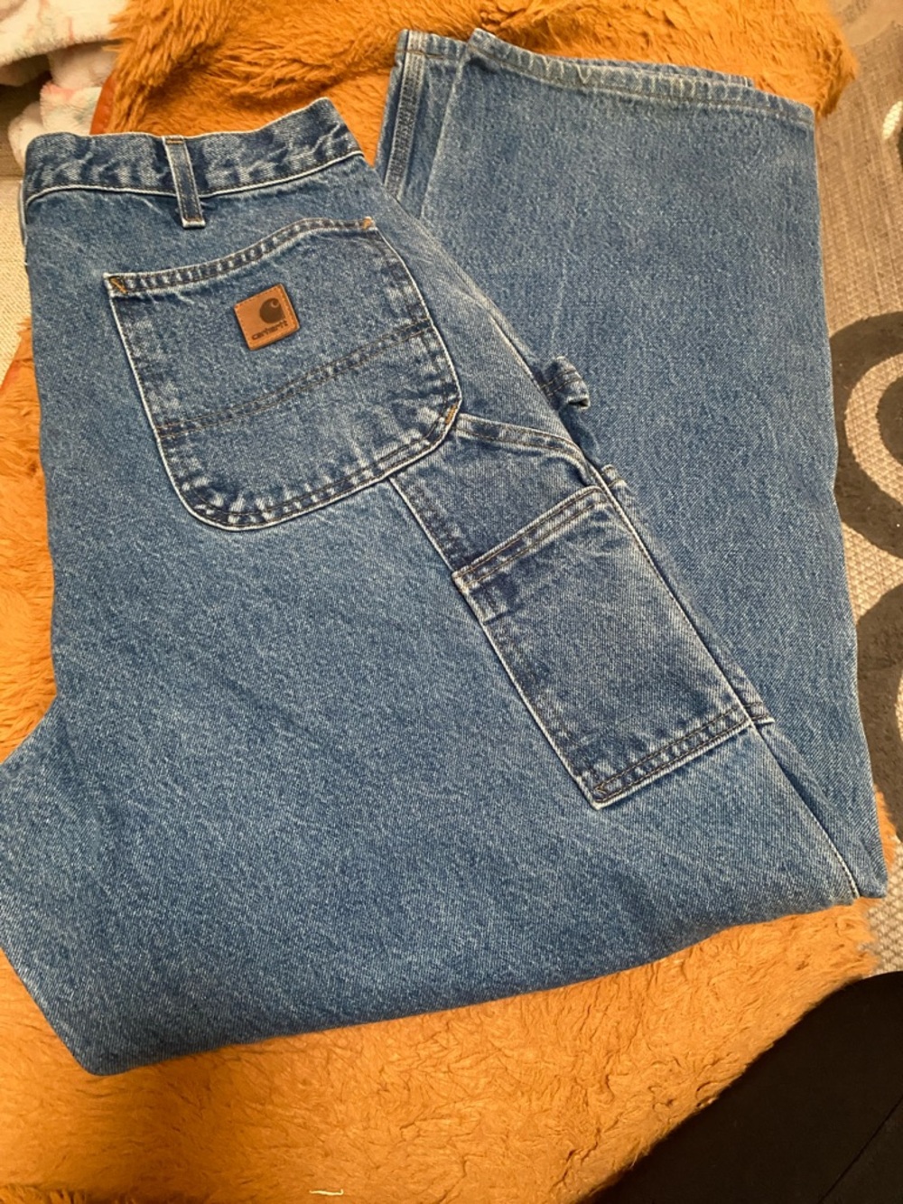 Carhartt Men’s Medium Blue Relaxed Fit Work Jeans